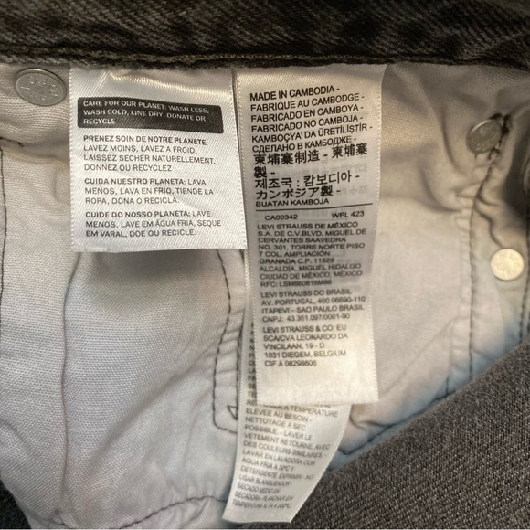 Levi’s 501 Jeans Button Fly raw hem Get off my cloud black wash 29/28 - Picture 10 of 16